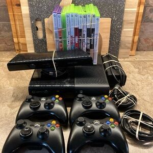 Microsoft Xbox 360 Console with Black Controllers